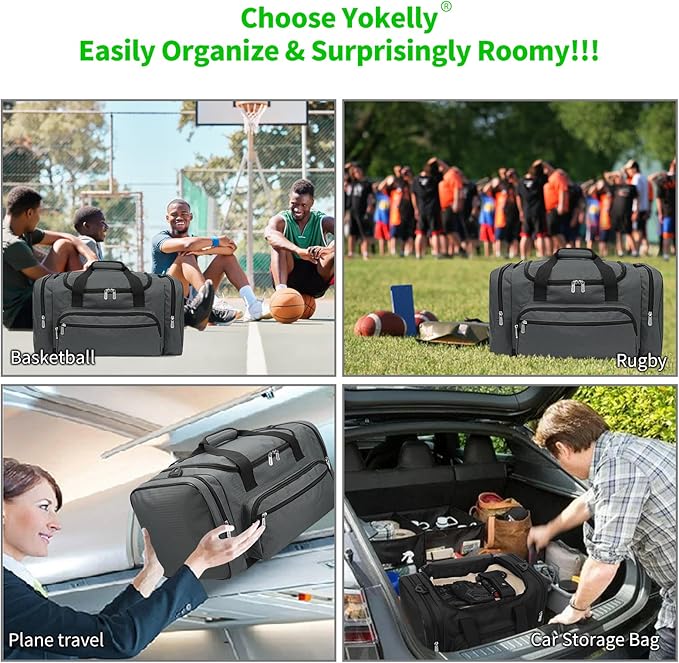 Sports Duffel Bag 20 inch for Travel Gym - Grey