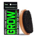 GROW Beard Brush & 360 Wave Brush for Men - Natural Boar Bristle For Fuller, Thicker Hair, Beard & Mustache - Premium Full-Size to Exfoliate, Strengthen Hair, Stimulate & Boost Growth