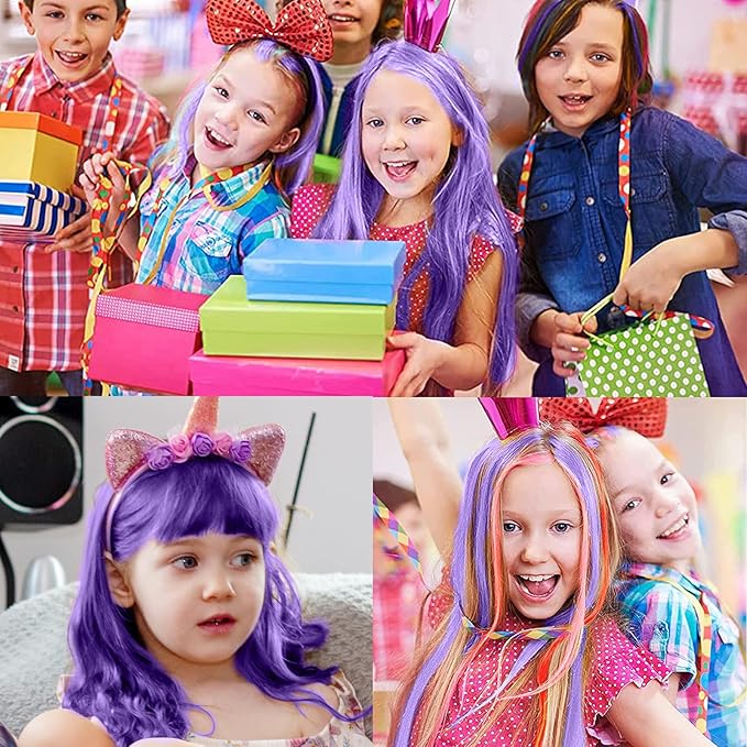 Color Wax for Natural Hair Temporary, Ultikare Hair Color Wax Purple Hair Dye Pomade Styling Instant Mud Cream Gel 3.4 Fl Oz Girl Gifts, Party, Cosplay DIY, Children's Day