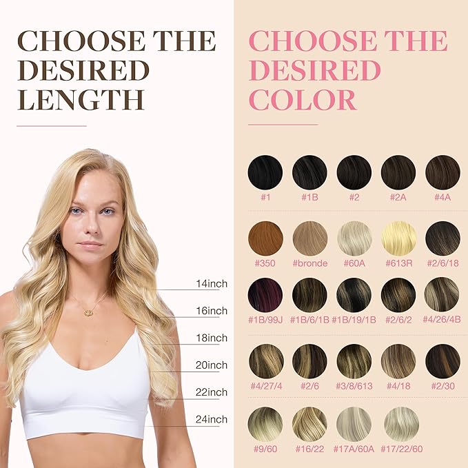 GOO GOO Tape in Hair Extensions Human Hair, 18AT60A Pearl Ash Blonde Highlights, 26inch 60g 20pcs, Skin Weft Seamless Invisible, Silky Straight with Thick Ends, Remy Human Hair