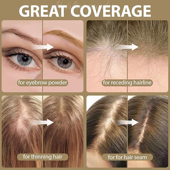 2 Pack Hairline Powder for Women and Men,Used to Root Touch Up Hair Color, Thinning Hair,Gray Hair Coverage and Bald Spots Coverage, Light Blonde