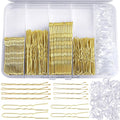 Teenitor 300pcs Blonde Bobby Pins Hair Pins 100 Bobby Pins Blonde Hair,100 Hair Pins for Women 100 Hair Bands Kit, Blonde Bobby Pins for Hair Hair Pins for Buns 2" 2.36" Bobby Pins Blonde 2" 2.75"
