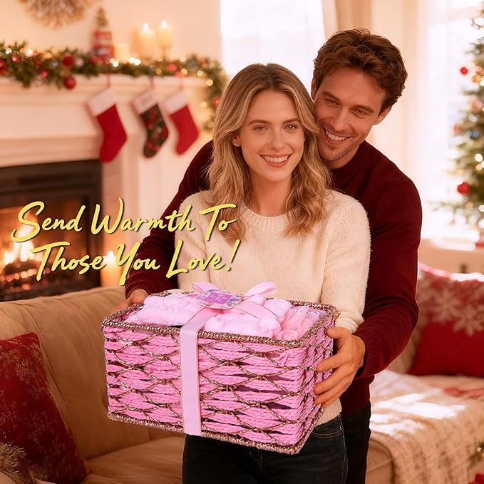 35 Pcs Christmas Gift for Women, Rose Bath and Body Gift Basket, Facial Skin Care Set, Self Care Pampering Kit, Face Sheet Mask, Home Spa Pack, Perfume, Birthday, Valentines, Mother Day, Bridal Shower