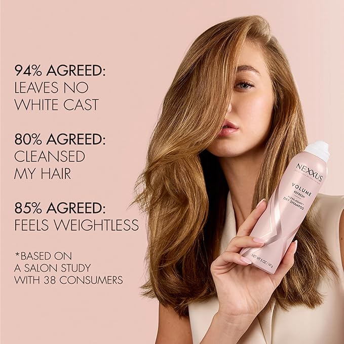 Nexxus Styling Refreshing for Hair Volume Volume Refresh Dry Shampoo Powered by FLEXX-ADAPT Technology and Infused with a Protein Complex 5 oz