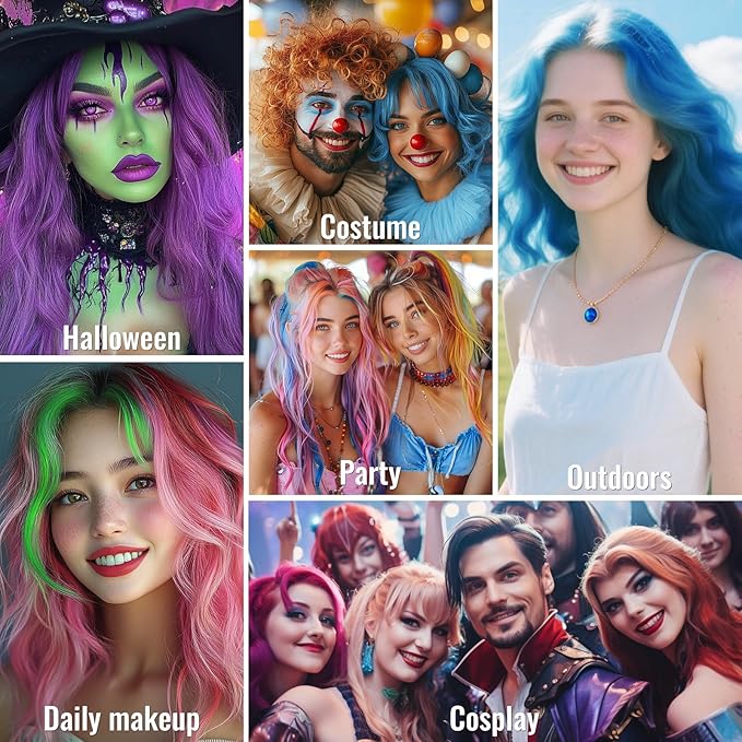 Temporary Red Hair Color Spray – 1-Day Washable Hair Color for Women Men Kids, Vibrant Hair Spray for Halloween, Cosplay, Costumes, Parties, Festivals, Crazy Hair Day, DIY Hair Looks