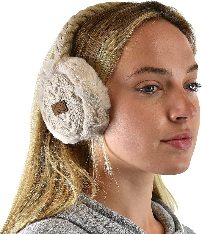 C.C Soft Winter Warm Adjustable Headband Ear Warmer Earmuffs