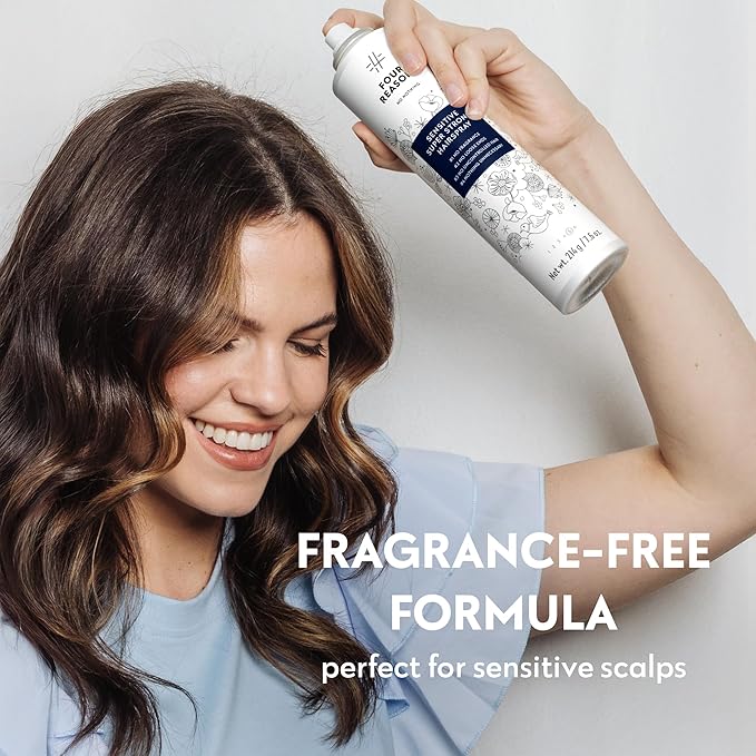 No Nothing Sensitive Extra Hold Hairspray, Unscented Finishing Spray for Styling, Wind & Humidity Protection, Reduces Frizz & Split Ends, Flexible Brushable Hold, Hypoallergenic - 2 Pack (7.5 oz Each)