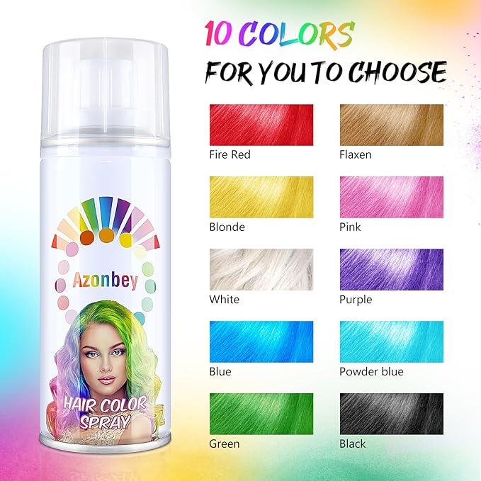 Halloween Hair Spray,Temporary Hair Color Spray for Women Kids Men,Washable Hairspray,Colored Hair Spray,Color Hairspray for Halloween,Party,Cosplay,Christmas Day (01#Green)