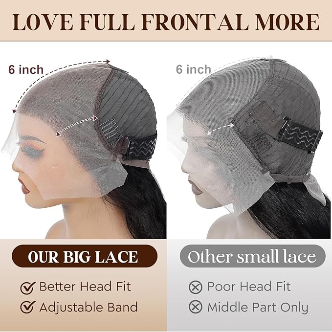 30 Inch 13x6 Lace Front Wigs Human Hair Pre Plucked Real Virgin Human Hair Wig Invisilbe Hairline Tiny Knots 230 Density Straight HD Lace Frontal Wigs 3X Longer Lifespan