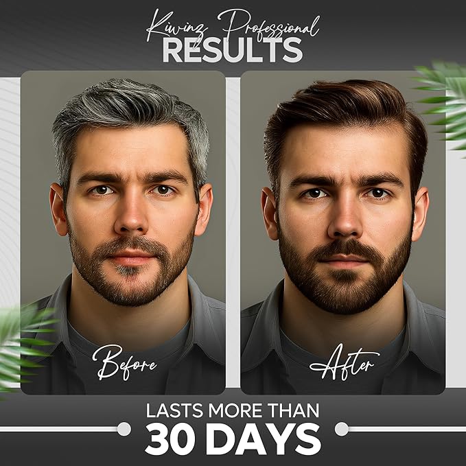 Dark Brown Hair Color Shampoo for Men – 5 in 1 Hair Dye Shampoo for Grey Hair - Instant Hair Dye with 100% Color Accuracy with Natural Ingredients - Ammonia Free - 500ml