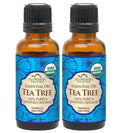 US Organic 100% Pure Tea Tree Essential Oil, Steam Distilled, USDA Certified Organic, for Hair, Skin, Scalp, Foot, Toenails, and Nail Polish - 30 ml, 2 Pack