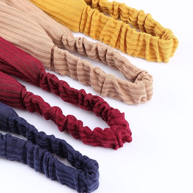 DRESHOW 10 Pack Headbands for Women Criss Cross Vintage Head Wrap Boho Headband Twisted Elastic Hair Accessories