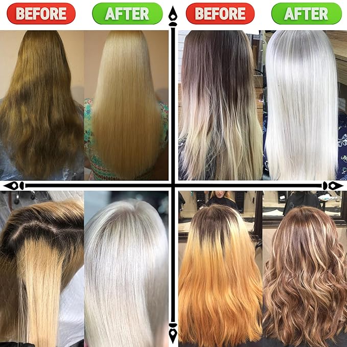 Professional Blue Bleaching Powder - Plex Technology - Lifts up to 9 Shades - Maximum Lifting Extra Strength Lightener Hair Highlights All Type & Highlighted Hair - Dust Free - 16.9 oz
