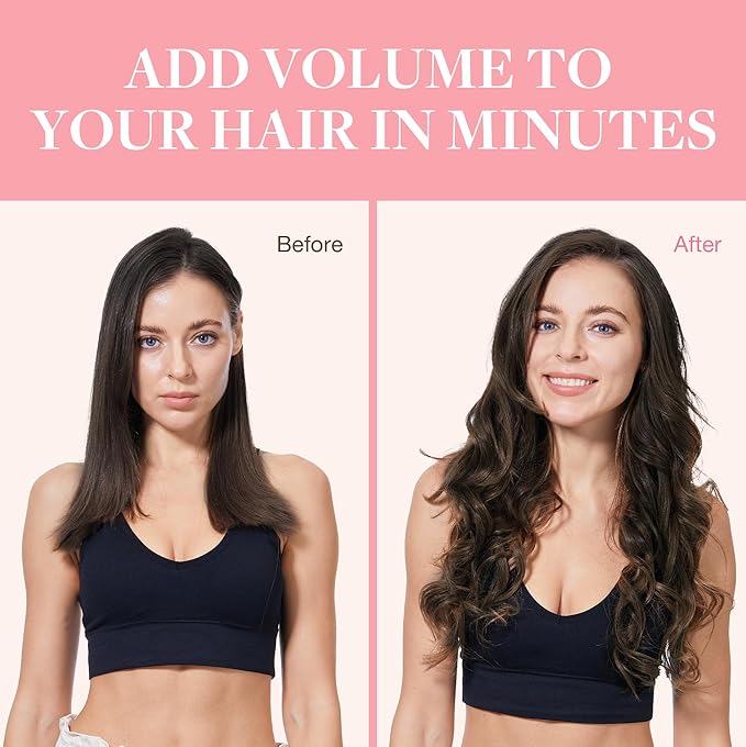 GOO GOO Clip in Hair Extensions Real Human Hair, Remy Human Hair Extensions Clip ins for Women, Natural Human Hair, 24inch 120g 7Pcs, 2A Light Brown