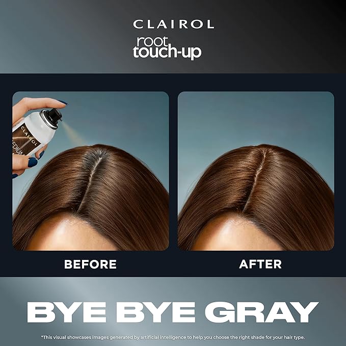 Clairol Root Touch-Up Temporary Hair Coloring Spray, Medium Brown Hair Color, Pack of 1