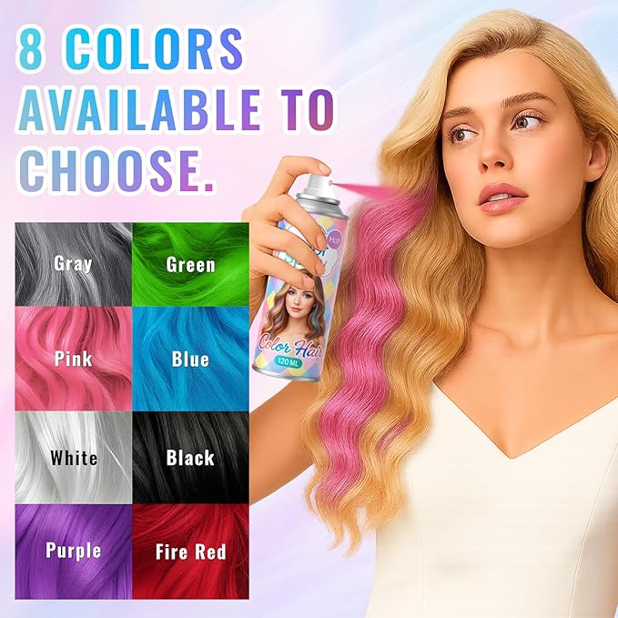 Temporary Blue Hair Color Spray – 1-Day Washable Hair Color for Women Kids Men, Bold Hair Spray for Halloween, Cosplay, Costumes, Parties, Festivals, Crazy Hair Day, DIY Hair Looks