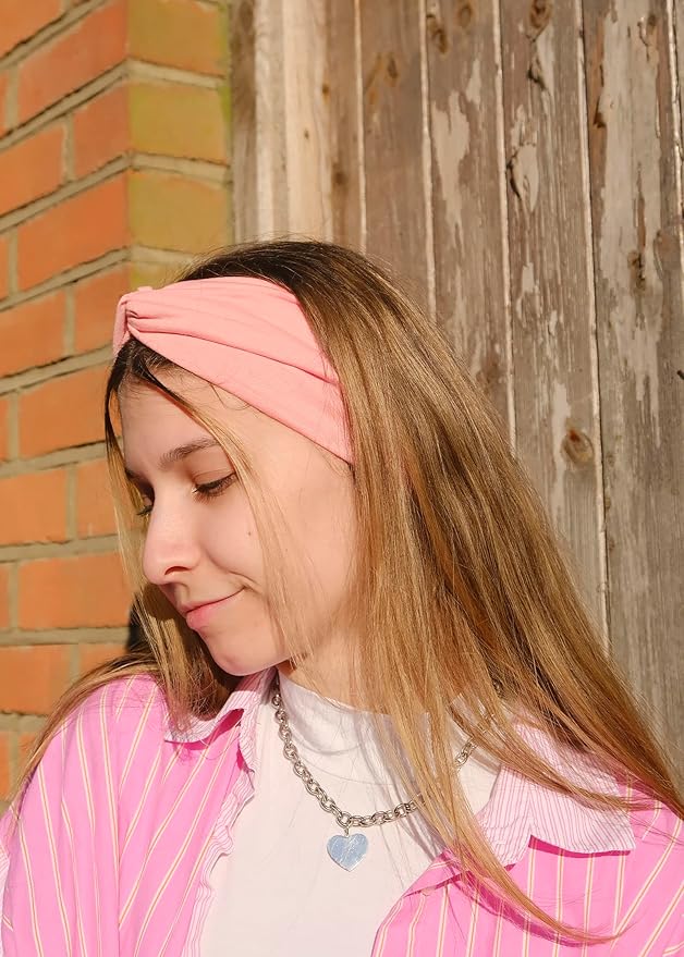 DRESHOW 8 Pack Headbands for Women Yoga Knotted Headbands Elastic Criss Cross Hair Accessories Sports Head Wrap Non Slip