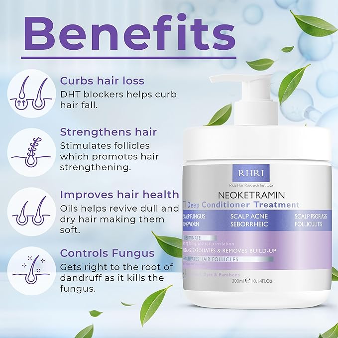 Anti Fungal Deep Conditioner for Men and Women | Scalp Treatment for Psoriasis, Dandruff, Seborrheic Dermatitis | Provides Relief from Folliculitis, Eczema, Itchy, Flaky and Dry Scalp