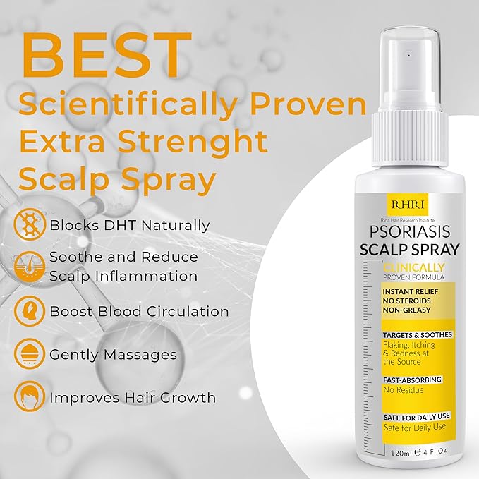 Psoriasis Scalp Spray | Psoriasis and Dandruff Treatment for Scalp Yeast Infections, Psoriasis Flare-Ups & Folliculitis | Antifungal Ringworm Itchy Scalp Spray for Psoriasis, Dryness