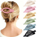Flat Hair Clips for Women - 6 PCS French Flat Claw Clips Medium Hair Clips for Girls Large Hair Claw Clips for Thick or Thin Hair Strong Hold No Slip Hair Accessories for women (Light Colorful)