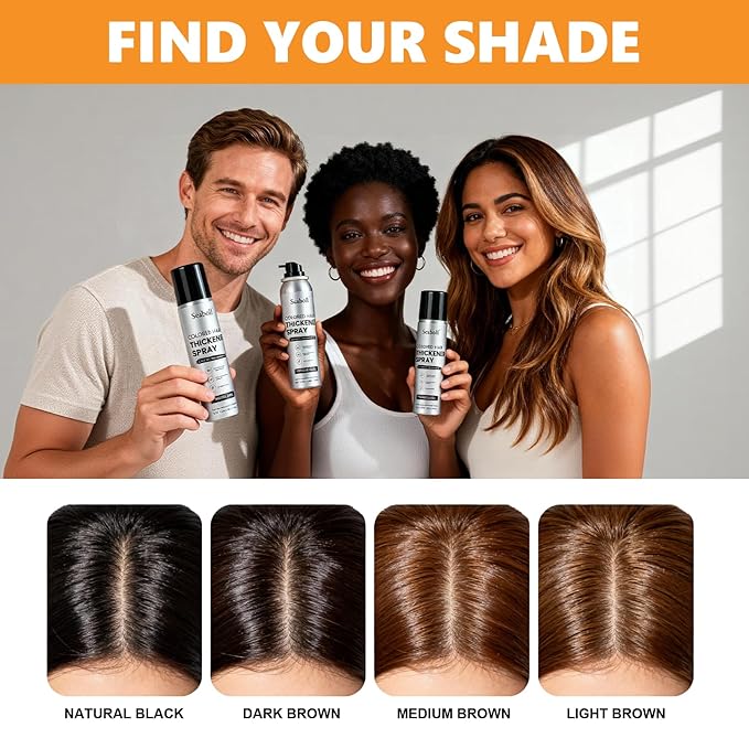 Root Touch Up Hair Color Spray–4oz, Sweat-Resistant & Natural, Instant Gray Hair Cover Up, Temporary Root Concealer Hair Filler Dye Spray for Hairline, Scalp&Thinning– Dark Brown – Women & Men