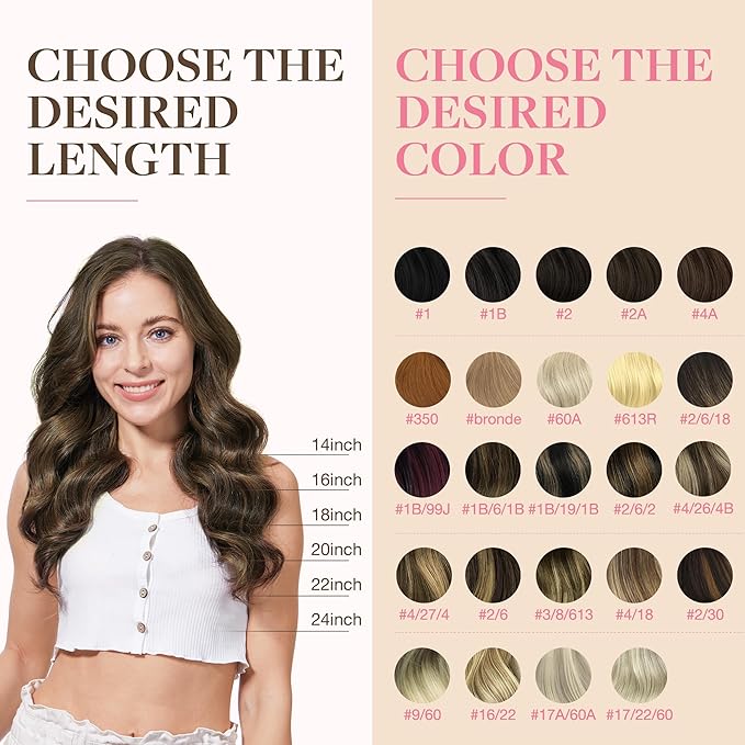 GOO GOO Tape in Hair Extensions Human Hair, 2/6/2 Balayage Dark Brown to Chestnut Brown, 14inch 50g 20pcs, Thick Ends Straight Seamless, Invisible