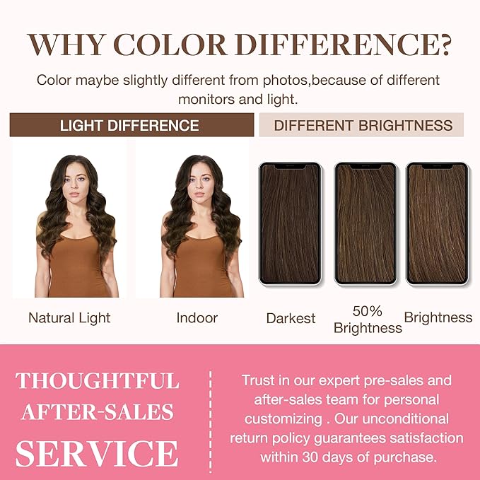 GOO GOO Clip in Hair Extensions Real Human Hair, Remy Human Hair Extensions Clip ins for Women, Natural Human Hair, 22inch 160g 7Pcs, #4A Chocolate Brown