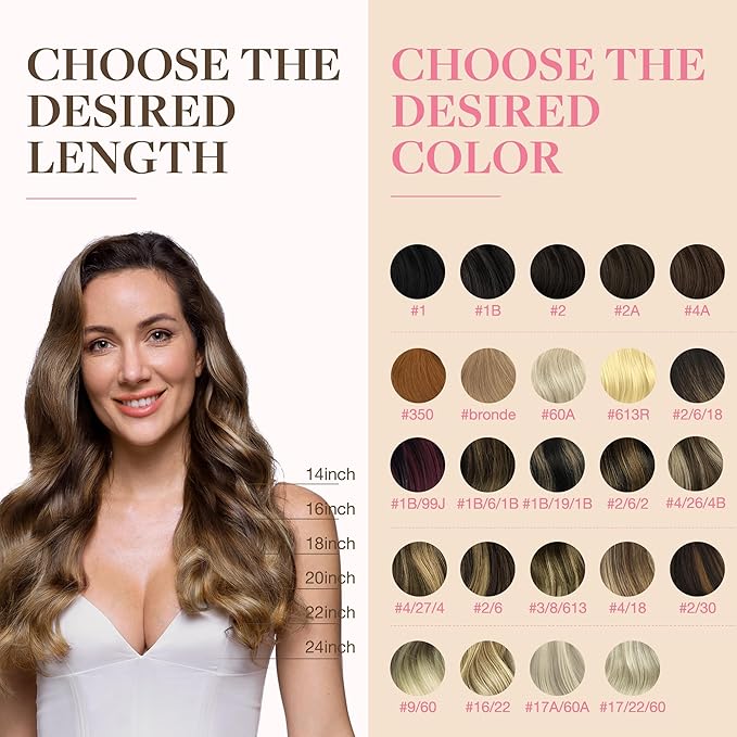 GOO GOO Tape in Hair Extensions Human Hair, 4/27/4 Balayage Chocolate Brown to Caramel Blonde, 22inch 100g 40pcs, Skin Weft Seamless Invisible, Silky Straight with Thick Ends, Remy Human Hair