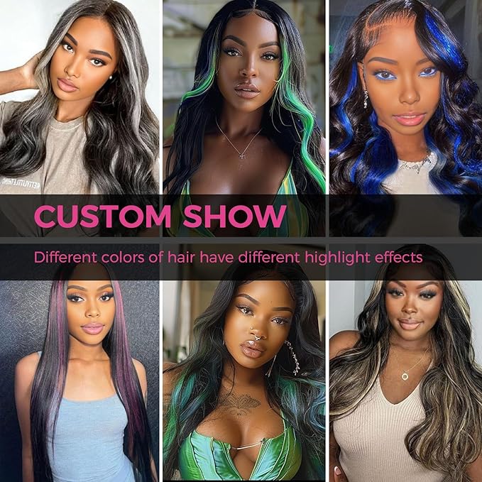 Lashey Clip in Hair Extensions Real Human Hair Green 4pcs 50g Seamless Clip in Hair Extensions Human Hair 22 Inch Long Straight Hair