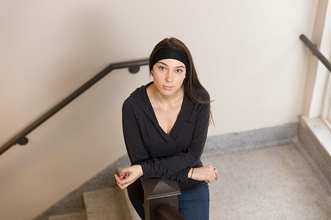 RiptGear Stretch Sport Headband for Women (Solid Black) — Made of Non-Slip Sweat Wicking Fabric — Great for Yoga, Running or The Gym — Soft Headband That Fits Most Head Sizes — (1-Pack)