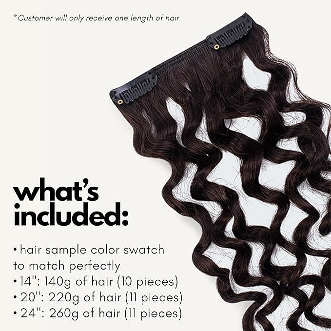 Irresistible Me 3A Curls Real Human Hair Extensions Clip Ins – 100% Human Hair Clip In Extensions for Length & Volume– Invisible Extension –Heat Resistant & Dyeable –Chocolate Brown, 20 Inches