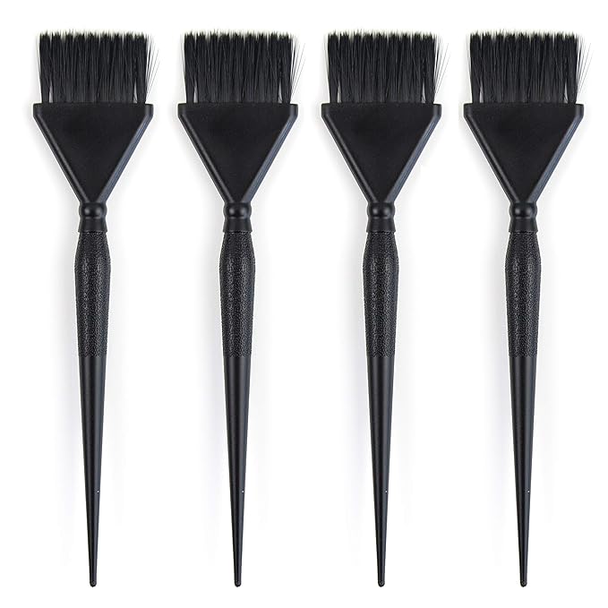 Classic Hair Dye Brushes - 4 Standard Size Tint Brushes for Hair Color - Hair Dye Brush Applicator - Hair Coloring Brush - Color Brushes for Hair Salon - Highlight Brush