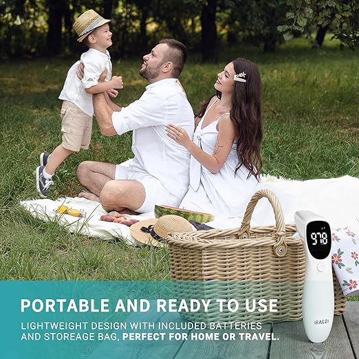 Dual Mode Thermometer for Adults, Kids, and Babies – Infrared Digital Forehead and Ear Thermometer, No Touch with Fever Alarm and Fast Results
