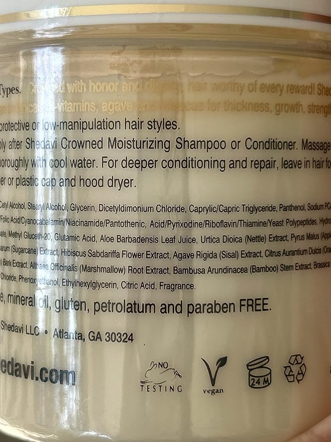 Shedavi Hair Masque - Protein Treatment with Keratin Building Aminos for Dry, Damaged Hair