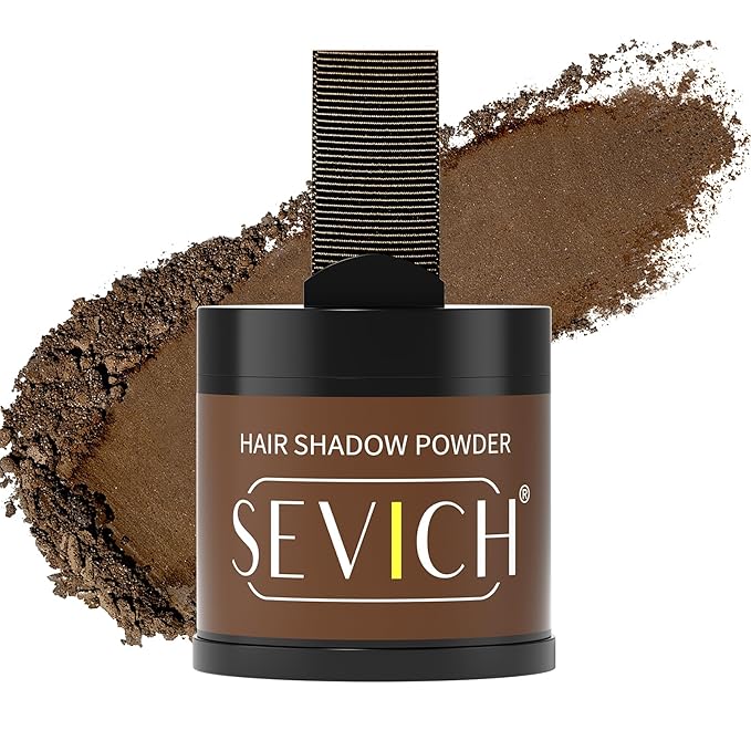 Sevich Hairline Powder 10g Large Capacity,Instantly Conceals Hair Loss,Root Touch up Powder,Hair Shadow Toppers for Women & Men Thinning Gray Hair,48H Makeup Lasting,1 Box = 2.5 Boxes,Medium Brown
