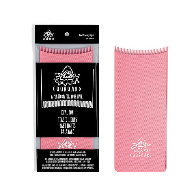 Authentic Cooboard Balayage Board with Teeth | Original Highlighting Paddle from The Maker of Cooboard Hair Highlighting Kit | Easy to Clean, Sturdy, Lightweight (Cooboard Pink)