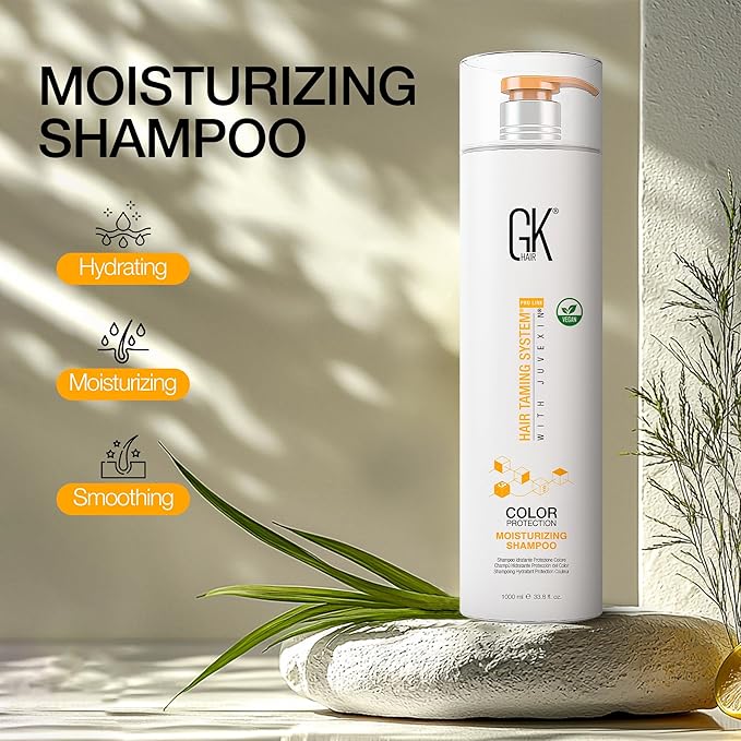 GK HAIR Vegan Color Treated Moisturizing Shampoo for Women Deep Conditioning Hair Mask with Keratin and Argan Oil Frizz Control Hydrate Treatment for Dry Damaged Hair – 33.8 Ounce