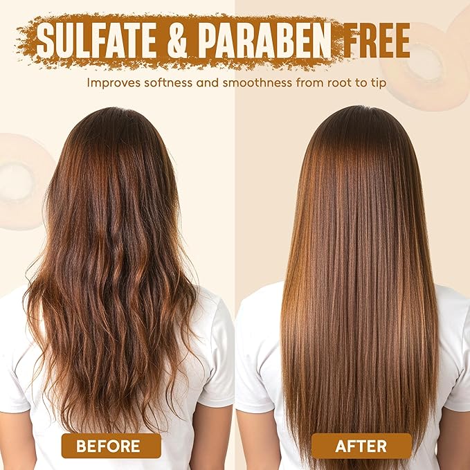 Batana Oil Shampoo and Conditioner Set | 16 fl oz Each | with Biotin & Tea Tree | Moisturizing, Strengthening & Nourishing Formula | Promotes Hair Growth and Thickness