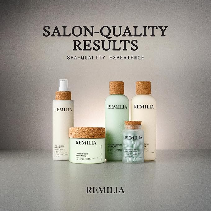 Remilia Hair | Keratin Hair Capsules with Pro-Vitamin B5 – Nourishing Leave-In Hair Serum for Smoothness, Shine & Hydration – 30 Softgel Capsules