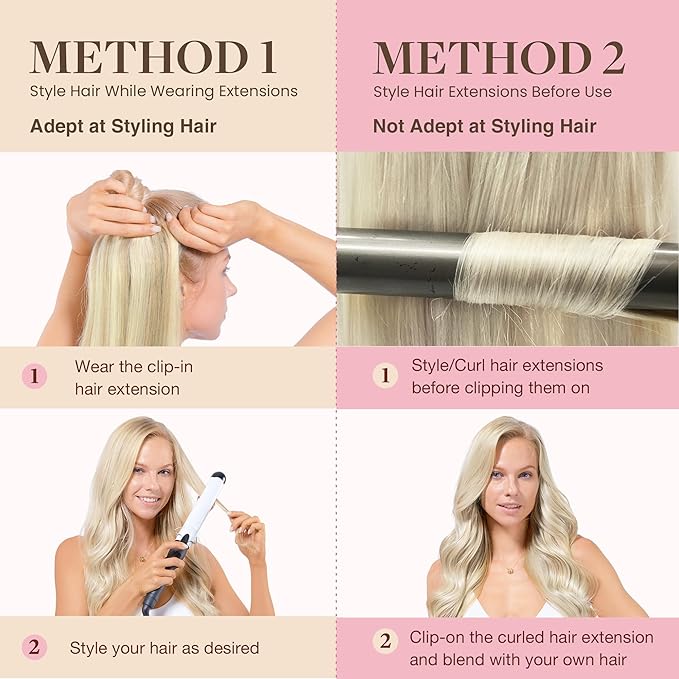 GOO GOO Clip in Hair Extensions Real Human Hair, Remy Human Hair Extensions Clip ins for Women, Natural Human Hair, 18inch 110g 7Pcs, 17A/60A Ash Blonde Highlighted Platinum Blonde
