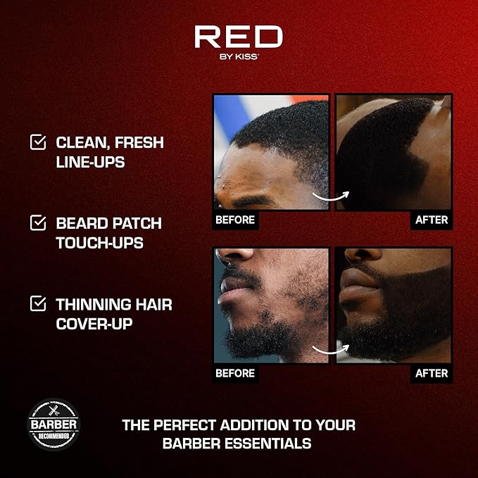RED by Kiss Tintation Temporary Hair Color Spray, Extra Large Size, Instant Gray Root Cover Up, Water-Resistant, Smudge-Proof, Hairline & Barber Touch-Up, Quick Dry (Black, 11.5 OZ)