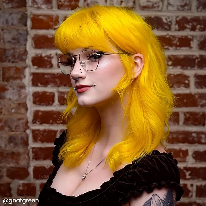 Arctic Fox Semi-Permanent Hair Dye, Vegan & Cruelty-Free, Vibrant Yellow Color, Ammonia-Free, Peroxide-Free, Conditioning Formula, For All Hair Types, Cosmic Sunshine, 4 Fl Oz (Pack of 2)