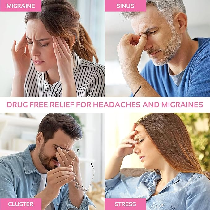 Migraine Relief Cap Ice Head Wrap Headache and Migraine Hat | Headache Relief with Hot/Cold Gel Head Ice Pack with Face and Eye Headache Mask Compress, Pink