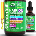 Clean Beauty Rosemary Hair Oil For Growth with Castor Oil Batana Oil Pumpkin Seed Oil Peppermint Oil Silica Biotin Collagen Keratin Saw Palmetto Horsetail Tea Tree Vit E Aloe Vera Jojoba (1 Pack)