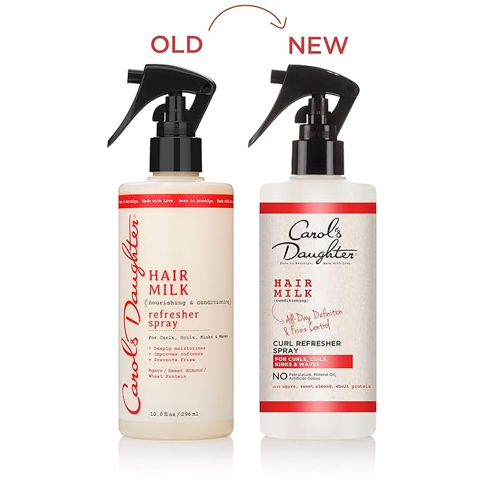 Carol's Daughter Hair Milk Curl Refresher Spray for Coils and Waves, with Agave, Sweet Almond and Wheat Protein, 10 fl oz