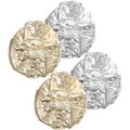 4pcs Hair Coloring Tin Foil Caps with Elastic Band Deep Conditioning Heat Insulation Hats for Salon and Home Use Reusable Aluminum Foil Hair Treatment Caps for Coloring Perms and