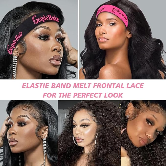 Lace Wig Glue Kit Lace Front Glue Kit for Wigs, Strong Hold Adhesive for Wigs and Hair Systems Invisible Bonding, Adhesive, Wig Remover, Hair Wax Stick, Edge Band, Razor & HD Wig Cap