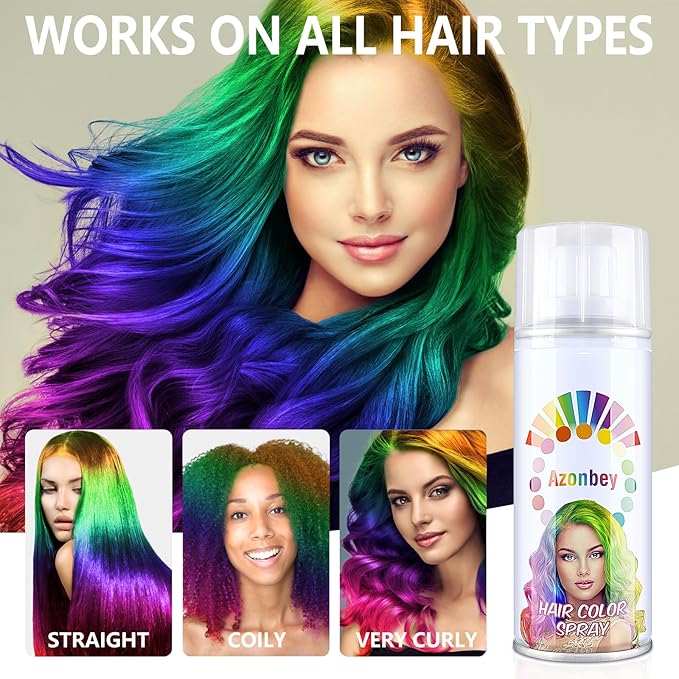 Halloween Hair Spray,Temporary Hair Color Spray for Women Kids Men,Washable Hairspray,Colored Hair Spray,Color Hairspray for Halloween,Party,Cosplay,Christmas Day (01#White)