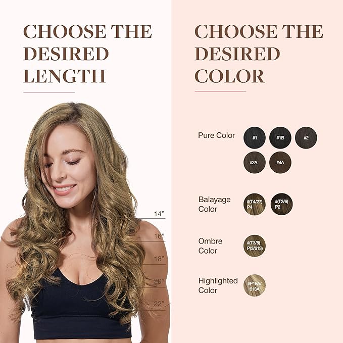 GOO GOO Clip in Hair Extensions Real Human Hair, Remy Human Hair Extensions Clip ins for Women, Natural Human Hair, 20inch 110g 7Pcs, 7 Bronde