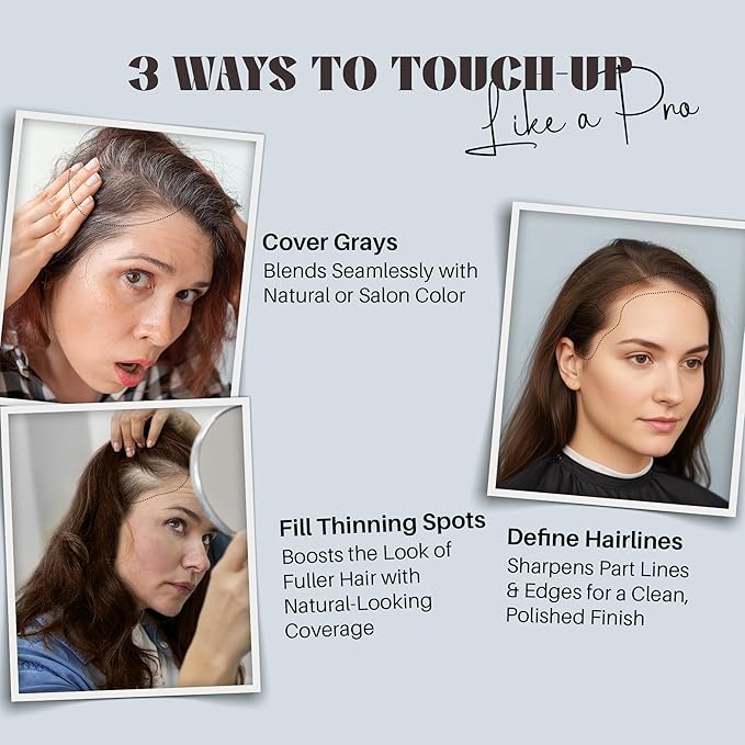 Herbishh Koloret Quick Root Touch Up Hair Color Spray Dark Brown (74.5g), Instant Gray & Dark Brown Root Cover Up, Temporary Hair Color Spray, Lightweight Non-Sticky Dye Mist, Travel Aerosol